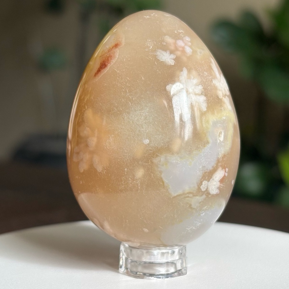 Flower Agate Crystal Egg Carving - Polished - Picture 12 of 17